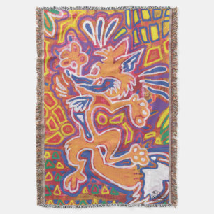 Mola2 Illustration Throw Blanket