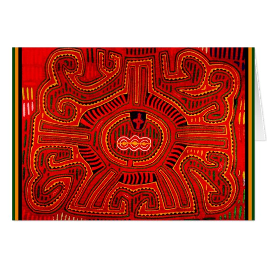 Mola Design by San Blas Indians Card
