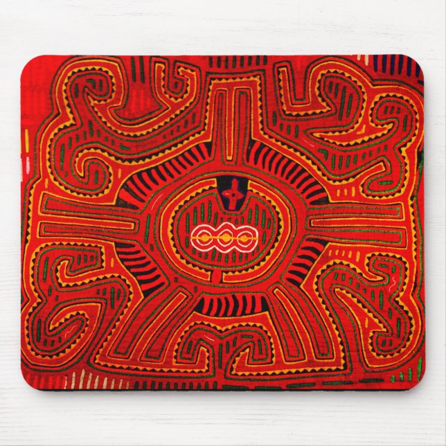 Mola Design by San Blas Indians Mouse Pad (Front)