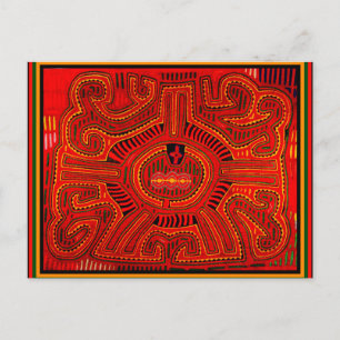 Mola Design by San Blas Indians Postcard