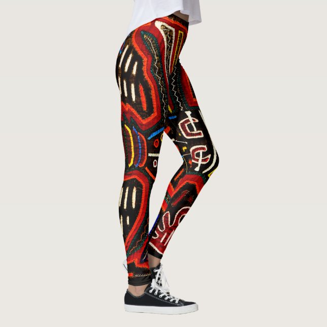 Mola leggings are boho, arty and colourful (Right)