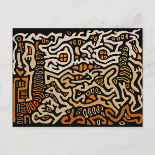 Mola Spirit Souls Dance Postcard