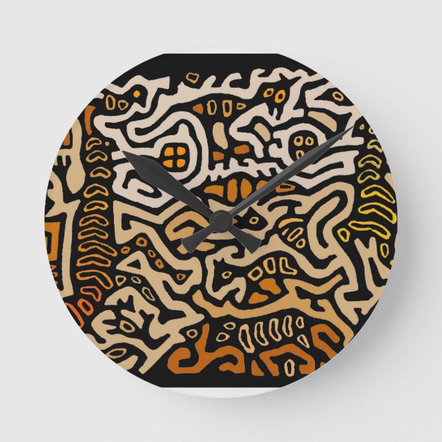 Mola Spirit Souls Dance Round Clock (Front)