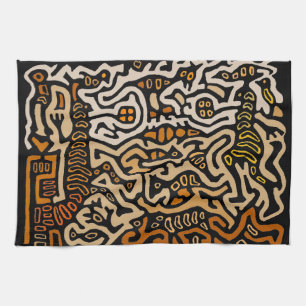 Mola Spirit Souls Dance Tea Towel