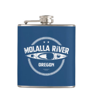 Molalla River Oregon Kayaking Hip Flask