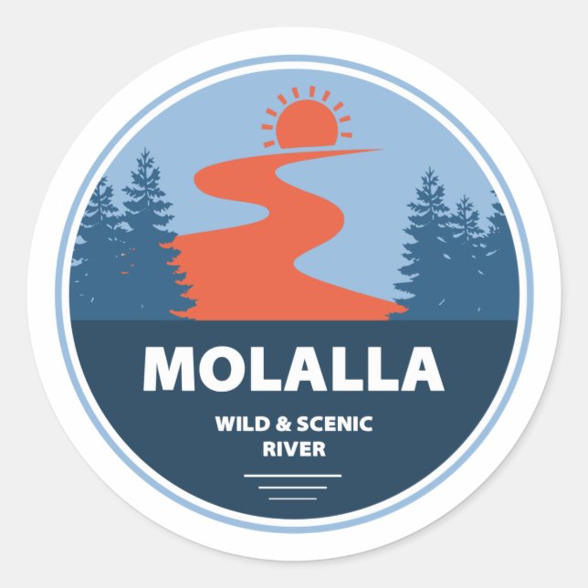 Molalla Wild And Scenic River Classic Round Sticker (Front)