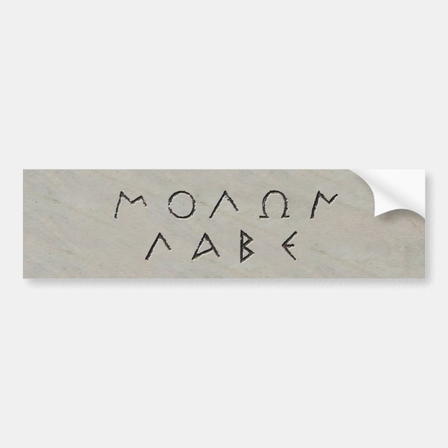 Molan Labe Bumper Sticker (Front)