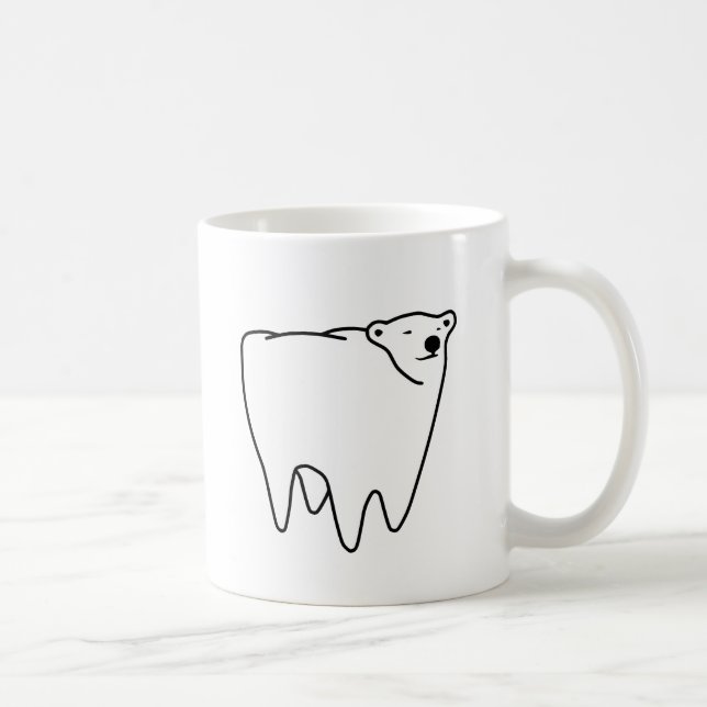 Molar Bear Polar Tooth Bear Coffee Mug (Right)