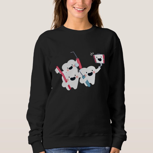 Molar Selfie - Funny Dentis Gift For Dentists Sweatshirt (Front)