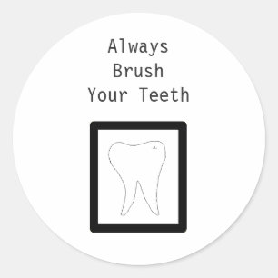 Molar Tooth With Dental Saying Classic Round Sticker