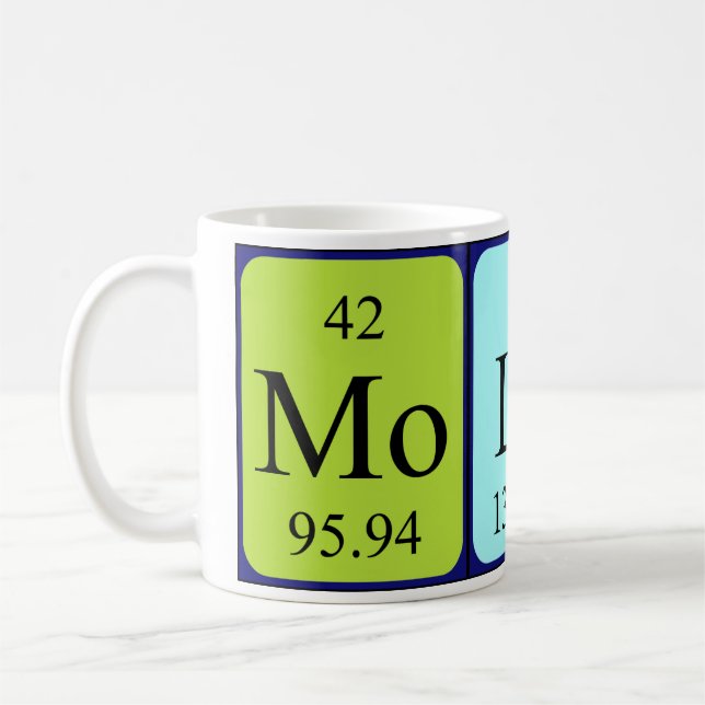 Molara periodic table name mug (Left)