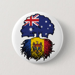 Moldava Moldavan Australian Australia Tree Roots 6 Cm Round Badge