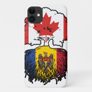 Moldava Moldavan Canadian Canada Tree Roots Flag iPhone 11 Case
