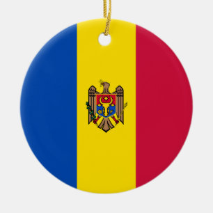 Moldavia flag ceramic ornament