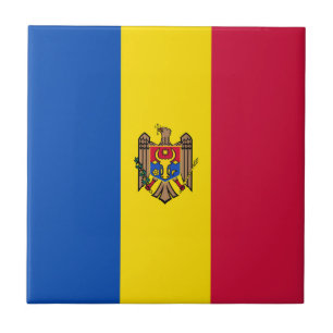 Moldavia flag ceramic tile