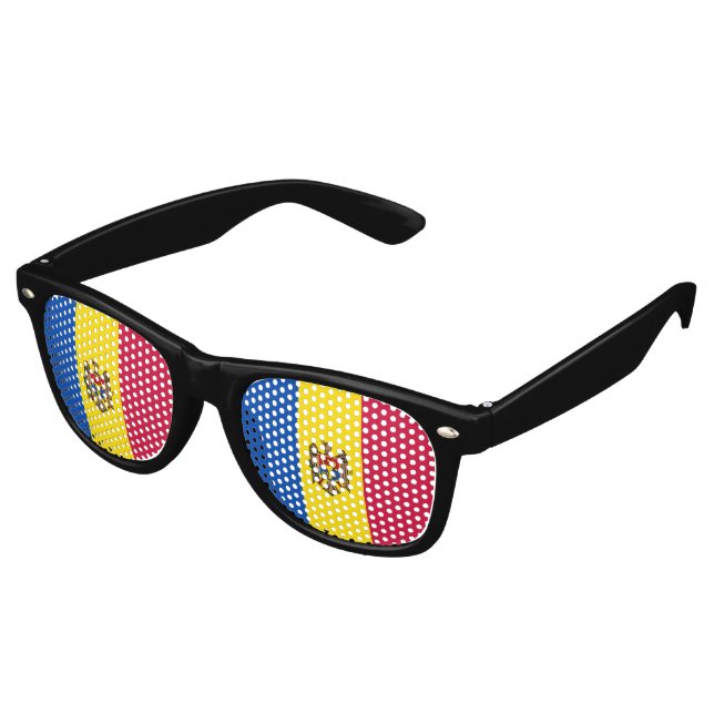 Moldavia flag retro sunglasses (Angled)