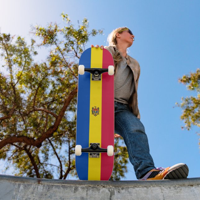 Moldavia flag skateboard (Outdoor 1)