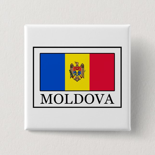 Moldova 15 Cm Square Badge (Front)