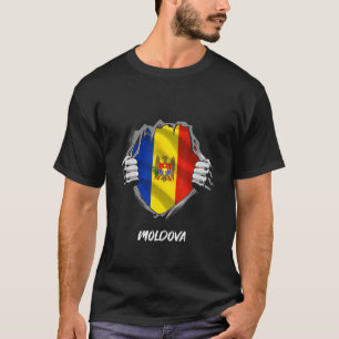 Moldova Chest Flag Moldow T-Shirt