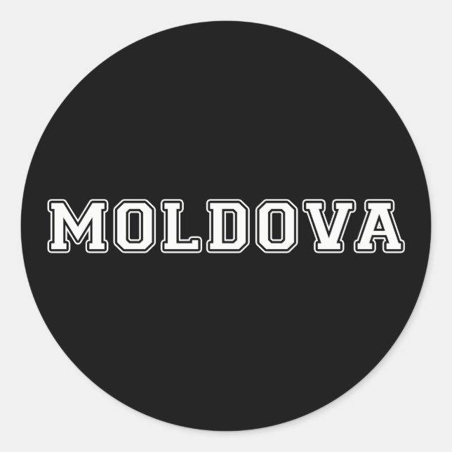 Moldova Classic Round Sticker (Front)