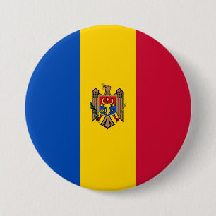 Moldova Flag 7.5 Cm Round Badge