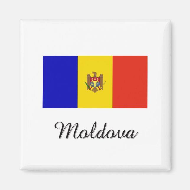 Moldova Flag Design Magnet (Front)
