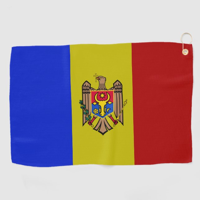 Moldova flag  golf towel (Horizontal)