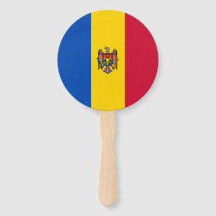 Moldova Flag Hand Fan