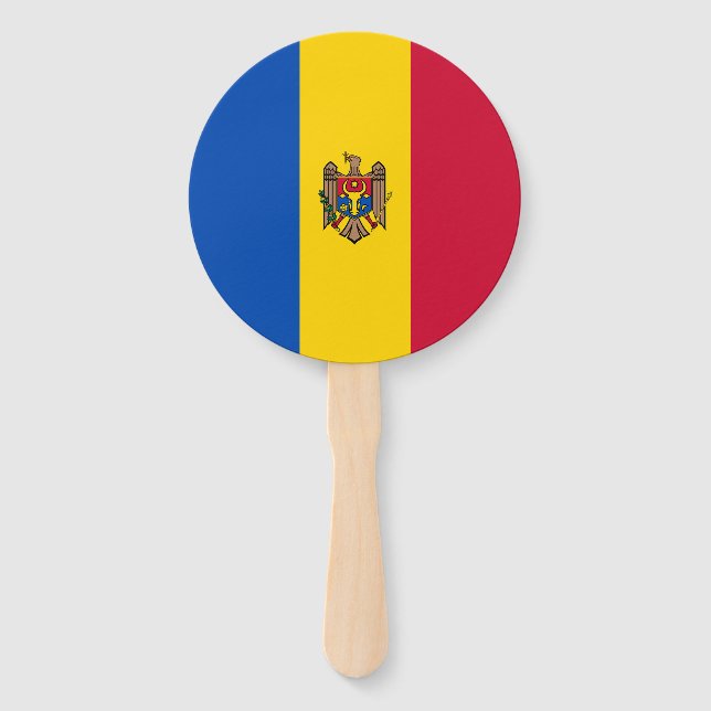 Moldova Flag Hand Fan (Front)
