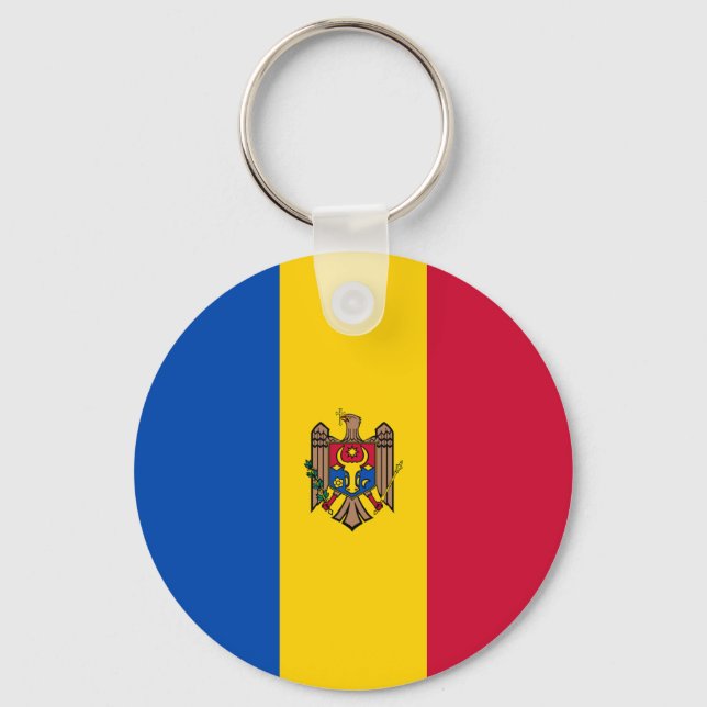 Moldova Flag Key Ring (Front)