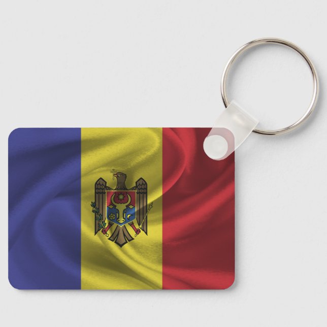 Moldova Flag Keychain (Front)