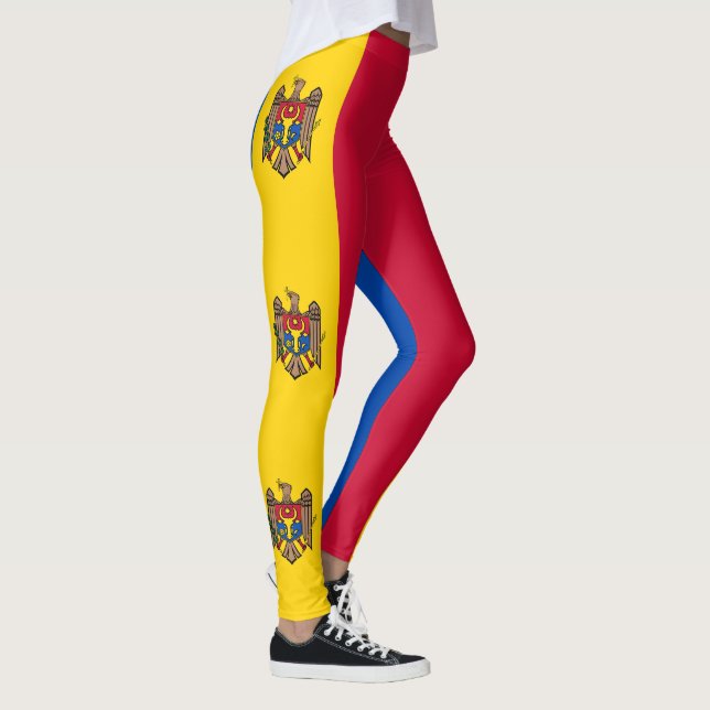 Moldova Flag Leggings (Right)