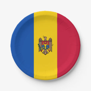 Moldova Flag Paper Plate