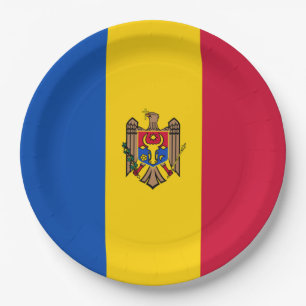 Moldova Flag Paper Plate