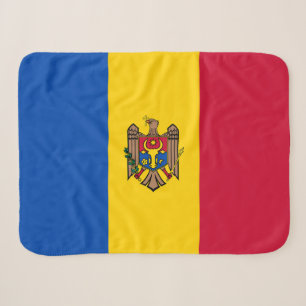 Moldova Flag Sherpa Blanket
