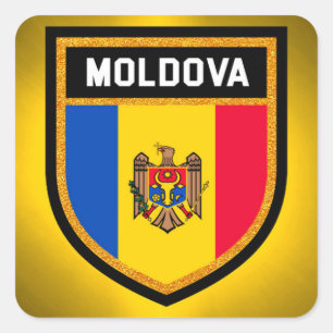 Moldova Flag Square Sticker