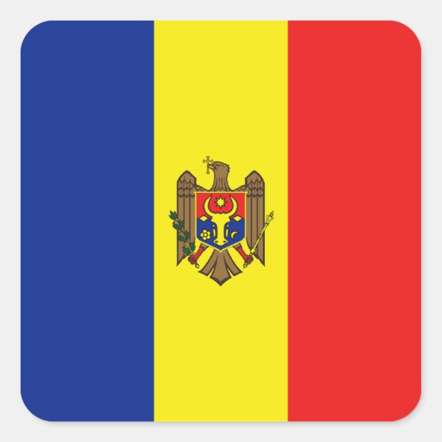 Moldova Flag Sticker (Front)