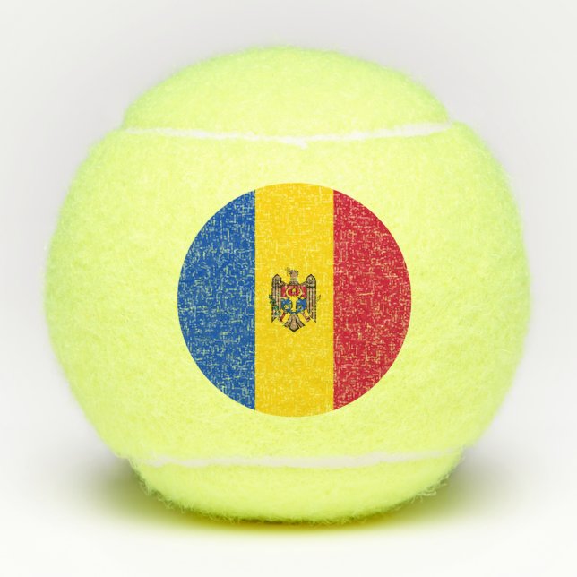 Moldova Flag Tennis Balls (Front)