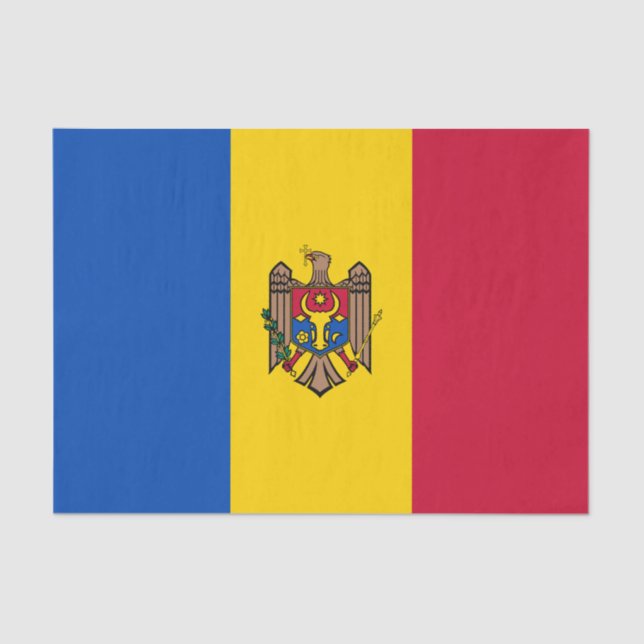 Moldova Flag Tissue Paper (Front)
