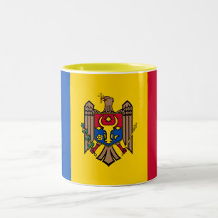 Moldova Flag Two-Tone Coffee Mug