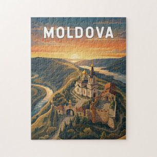 Moldova Illustration Travel Art Vintage Jigsaw Puzzle