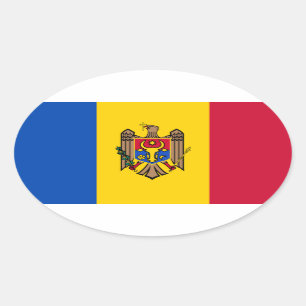 Moldova Oval Sticker