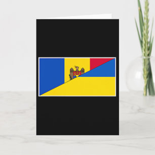 Moldova Ukraine Flag Moldovan Ukrainian Pride Nati Card