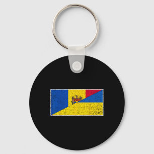 Moldova Ukraine Flag Moldovan Ukrainian Pride Nati Key Ring