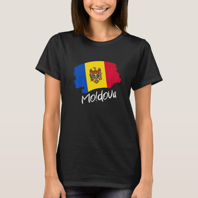 Moldovan Flag Moldova   T-Shirt (Front)