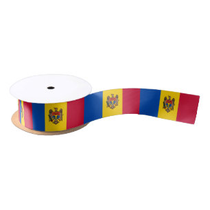 Moldovan flag ribbon satin ribbon