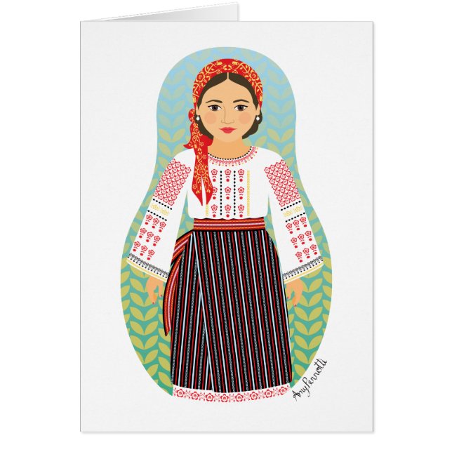 Moldovan Matryoshka Card (Front)