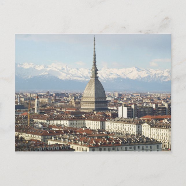 Mole Antonelliana in Turin Italy seen from the hil Postcard (Front)