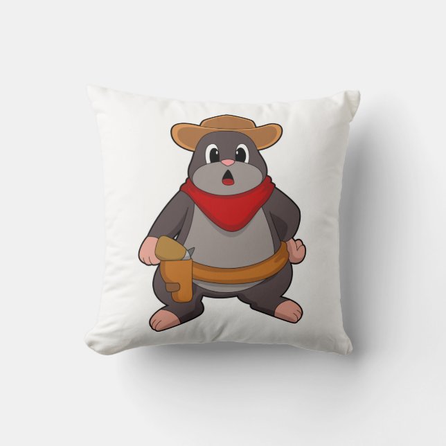 Mole as Cowboy Cushion (Front)
