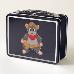 Mole as Cowboy Metal Lunch Box